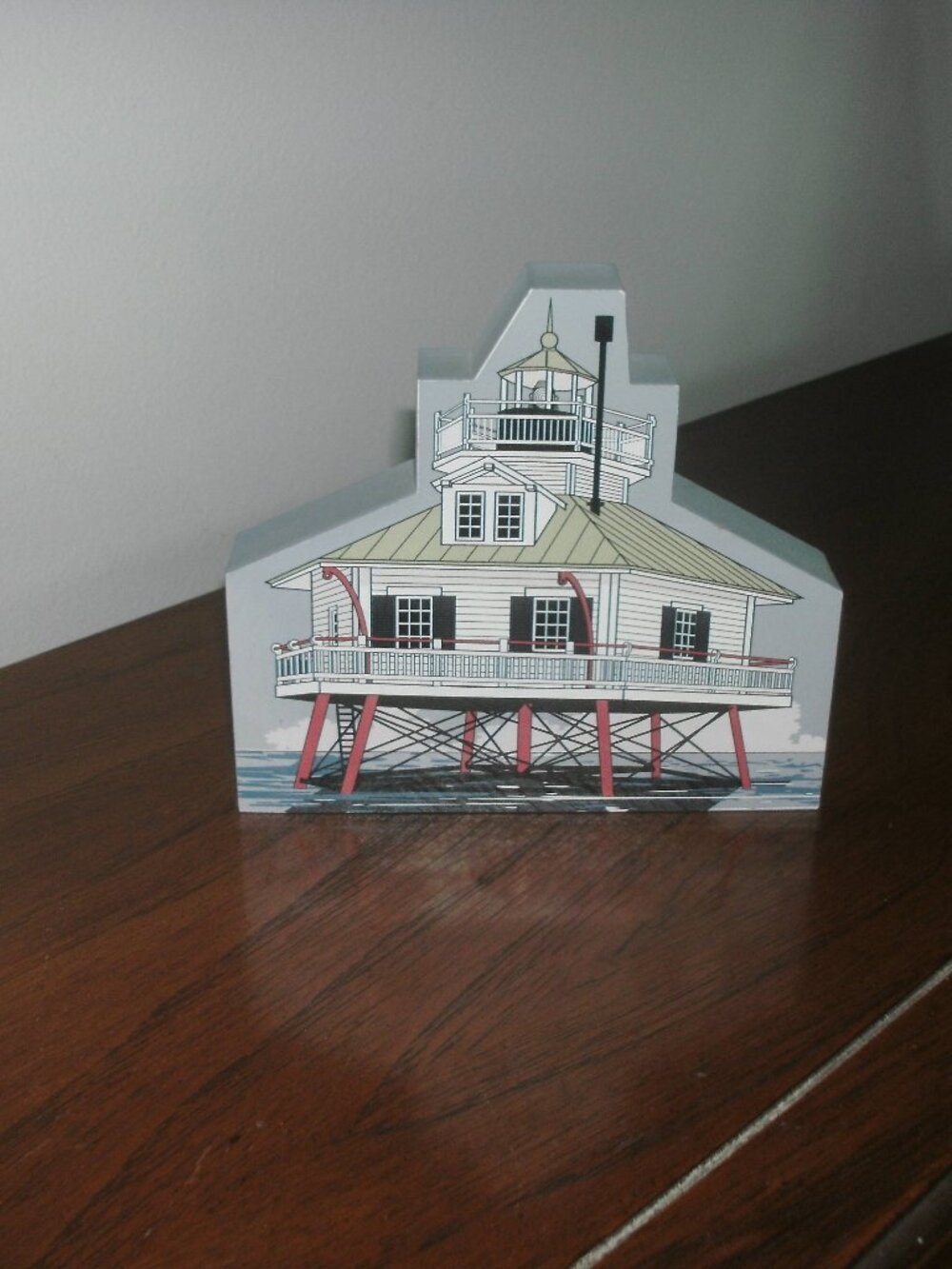 Collectible 90s East Coast Lighthouse Series HOOPER STRAIT Maryland Wood Cut Out